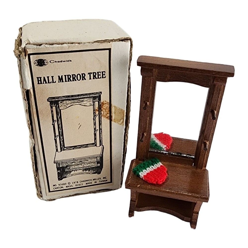 Hall Mirror Tree Wooden Dollhouse Chadwick #93680 Vintage 1978